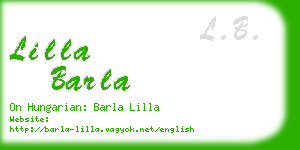 lilla barla business card